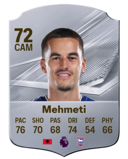 Mehmeti 72 Silver CAM FC 27 card