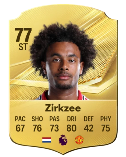 Zirkzee 77 Gold ST FC 27 card