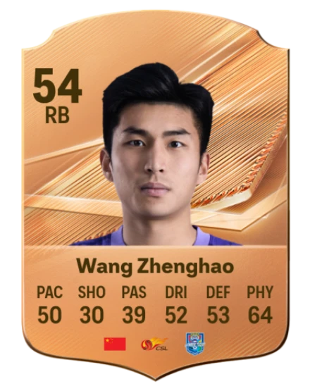 Wang Zhenghao 54 Bronze RB FC 27 card