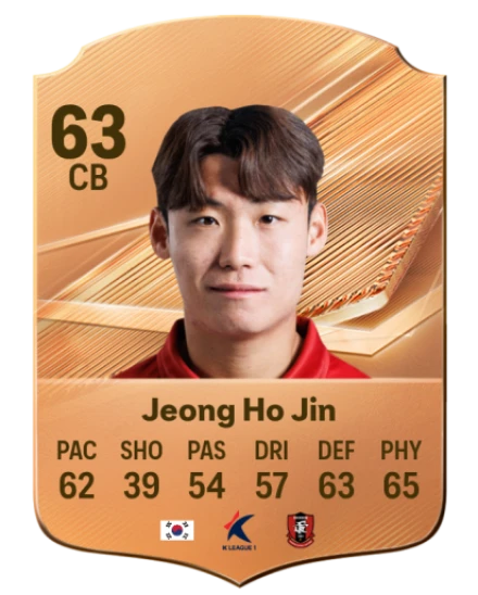 Jeong Ho Jin 63 Bronze CB FC 27 card
