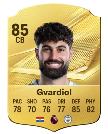 Gvardiol 85 Common CB FC 26 card