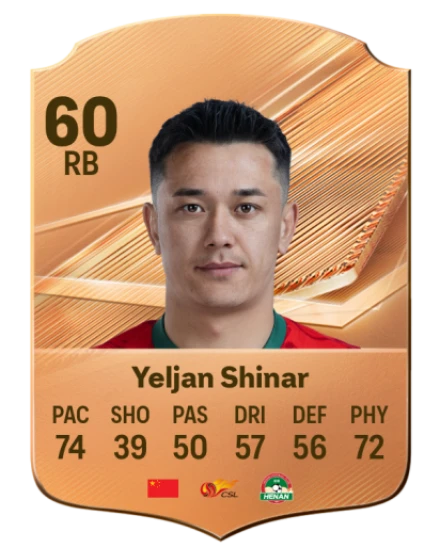 Yeljan Shinar 60 Common RB FC 26 card