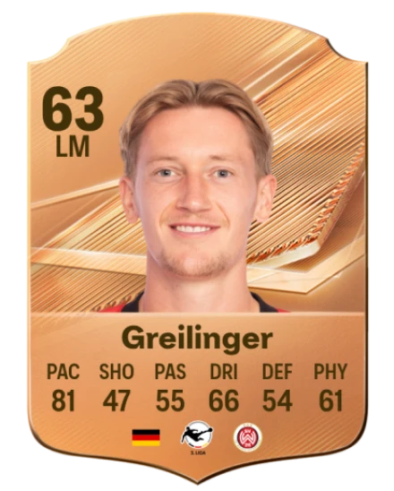 Greilinger 63 Common LM FC 26 card