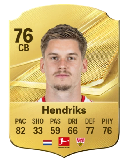 Hendriks 76 Common CB FC 26 card