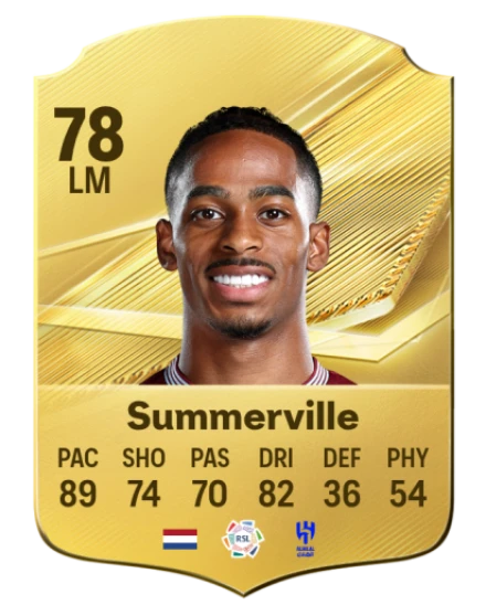 Summerville 78 Gold LM FC 27 card
