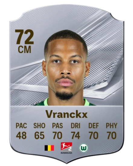 Vranckx 72 Common CM FC 26 card