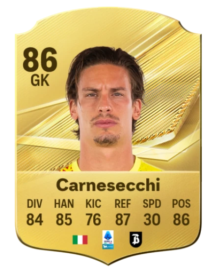 Carnesecchi 86 Common GK FC 26 card