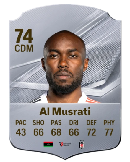 Al Musrati 74 Silver CDM FC 27 card