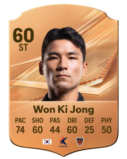 Won Ki Jong 60 Bronze ST FC 27 card
