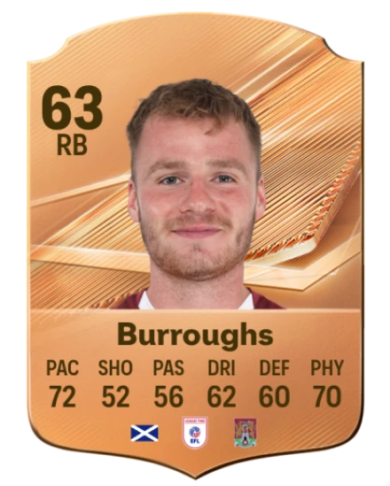Burroughs 63 Common RB FC 26 card