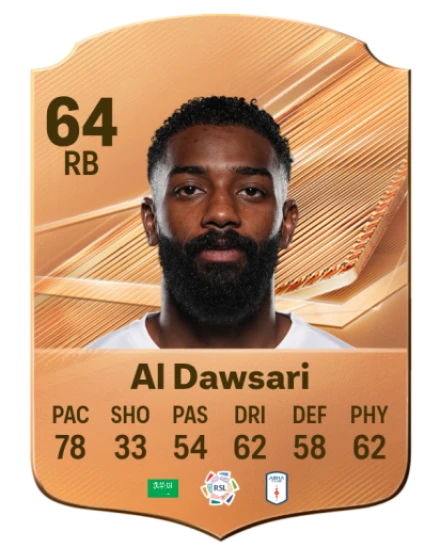 Al Dawsari 64 Common RB FC 26 card