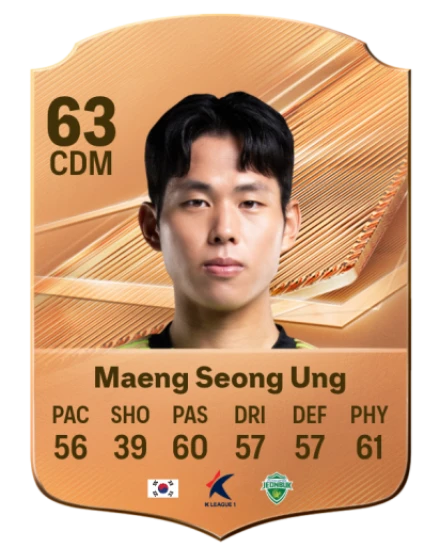Maeng Seong Ung 63 Bronze CDM FC 27 card