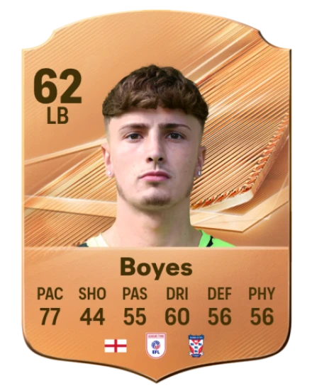 Boyes 62 Common LB FC 26 card