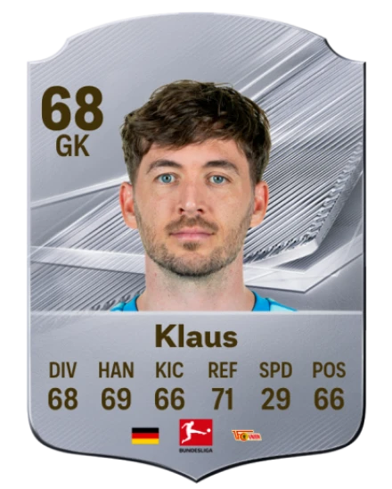 Klaus 68 Silver GK FC 27 card