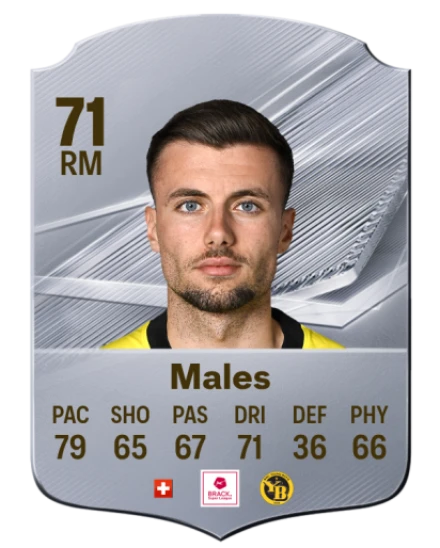 Males 71 Silver RM FC 27 card