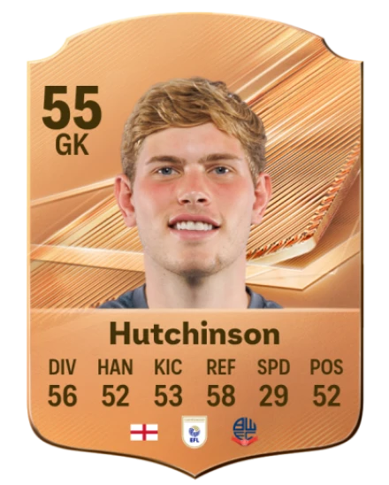 Hutchinson 55 Bronze GK FC 27 card