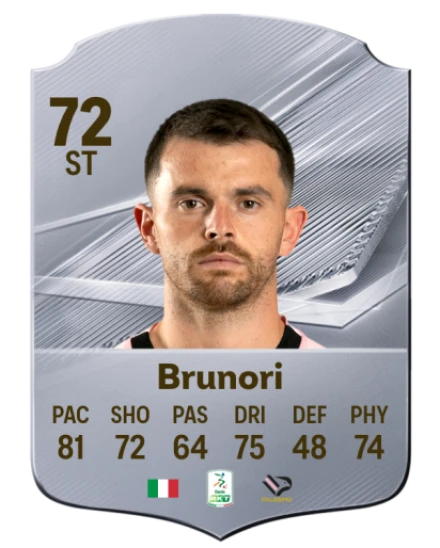 Brunori 72 Silver ST FC 27 card
