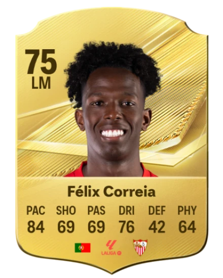 Félix Correia 75 Gold LM FC 27 card