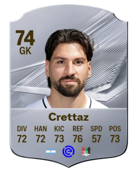 Crettaz 74 Common GK FC 26 card