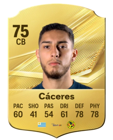Cáceres 75 Rare CB FC 26 card