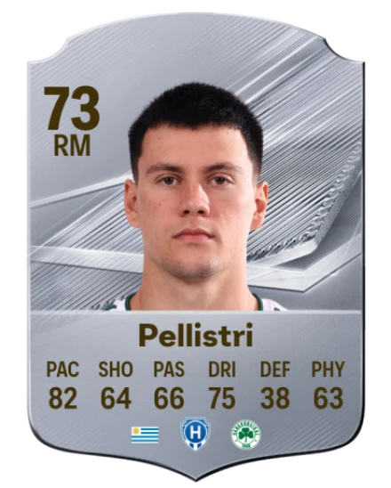 Pellistri 73 Silver RM FC 27 card