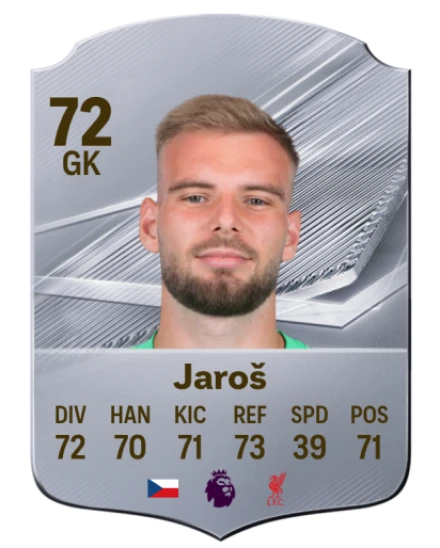 Jaroš 72 Common GK FC 26 card