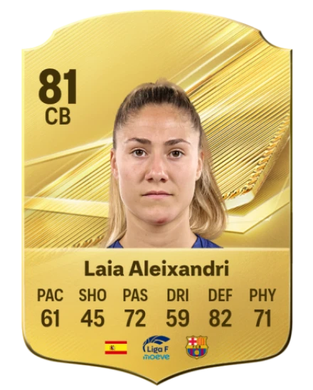 Laia Aleixandri 81 Gold CB FC 27 card