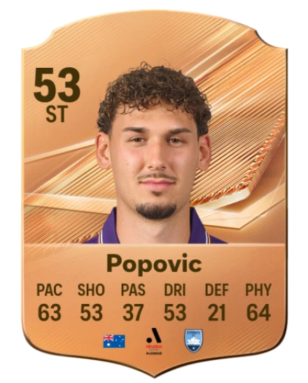 Popovic 53 Bronze ST FC 27 card