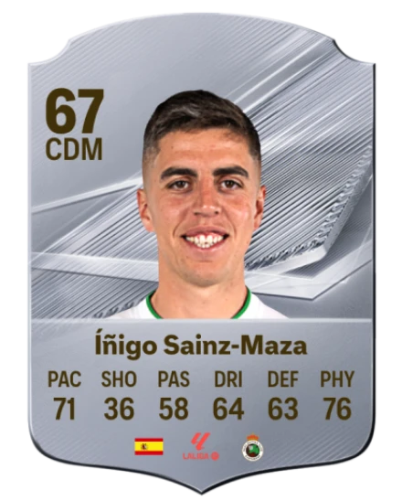 Íñigo Sainz-Maza 67 Silver CDM FC 27 card