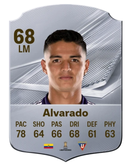 Alvarado 68 Silver LM FC 27 card