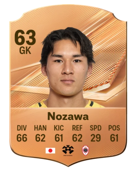 Nozawa 63 Common GK FC 26 card
