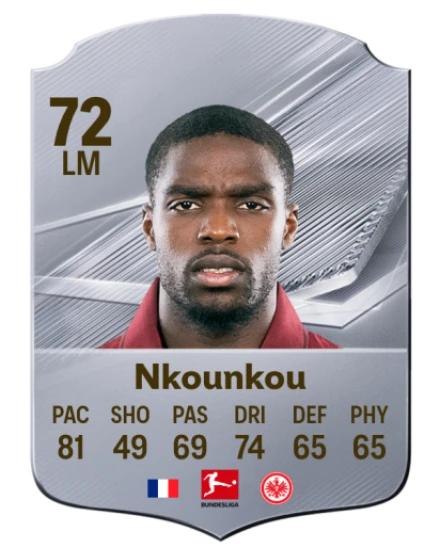 Nkounkou 72 Silver LM FC 27 card