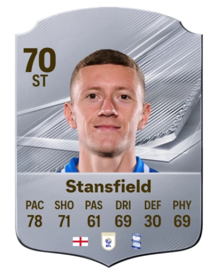 Stansfield 70 Silver ST FC 27 card