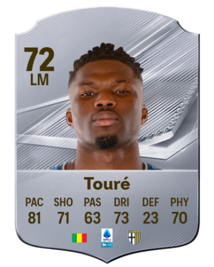 Touré 72 Silver LM FC 27 card