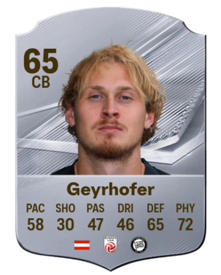 Geyrhofer 65 Silver CB FC 27 card