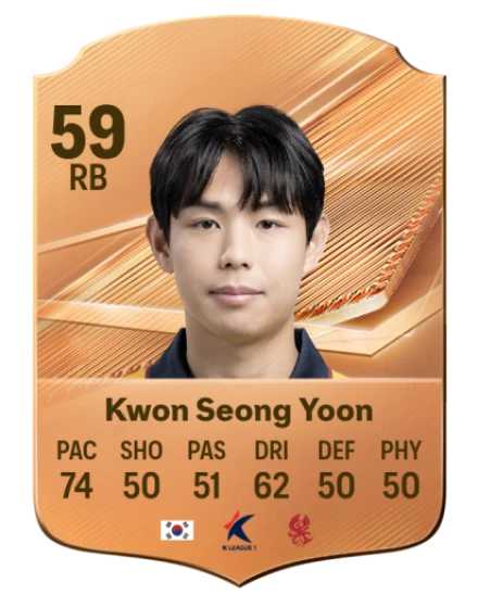 Kwon Seong Yoon 59 Bronze RB FC 27 card