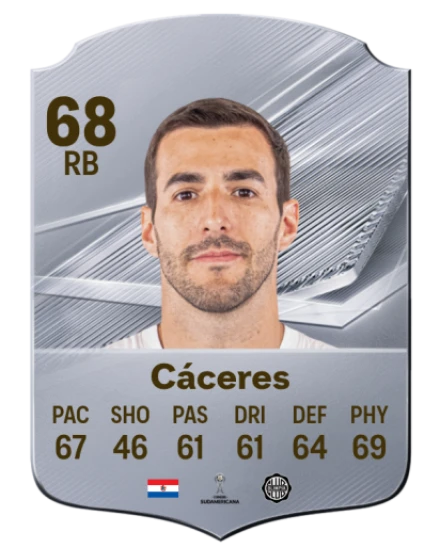Cáceres 68 Silver RB FC 27 card