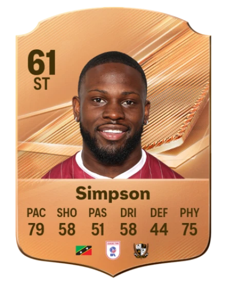 Simpson 61 Bronze ST FC 27 card