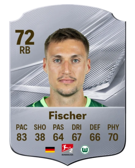 Fischer 72 Common RB FC 26 card