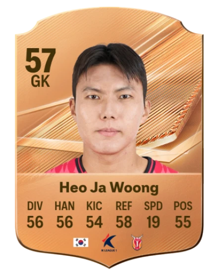 Heo Ja Woong 57 Bronze GK FC 27 card