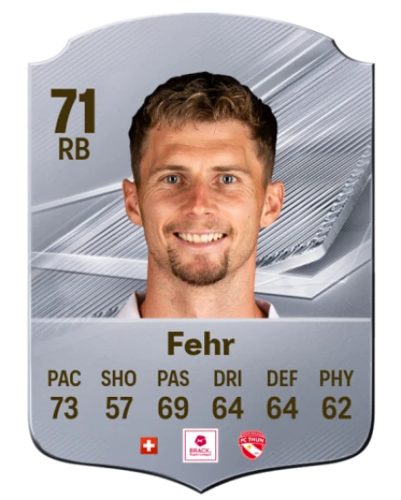 Fehr 71 Common RB FC 26 card