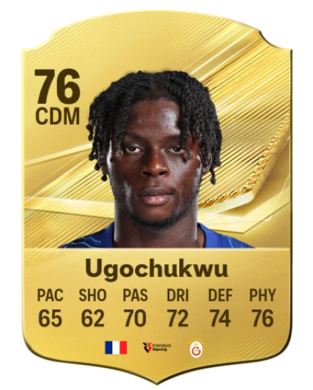 Ugochukwu 76 Gold CDM FC 27 card
