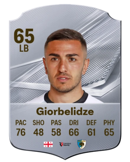 Giorbelidze 65 Silver LB FC 27 card