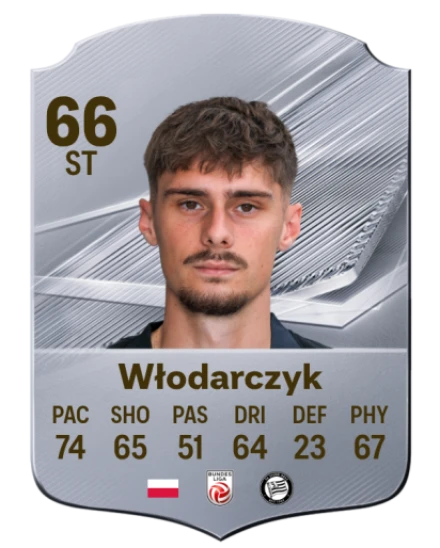 Włodarczyk 66 Silver ST FC 27 card