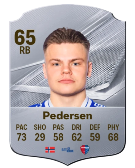 Pedersen 65 Common RB FC 26 card