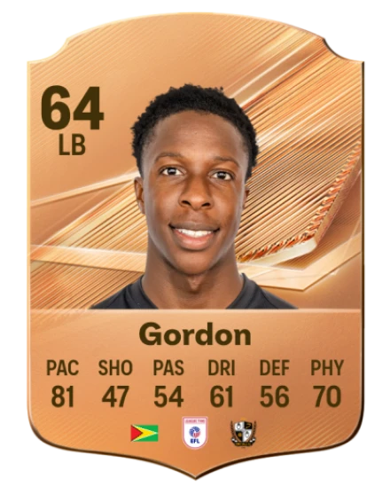 Gordon 64 Common LB FC 26 card