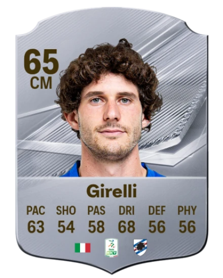 Girelli 65 Silver CM FC 27 card