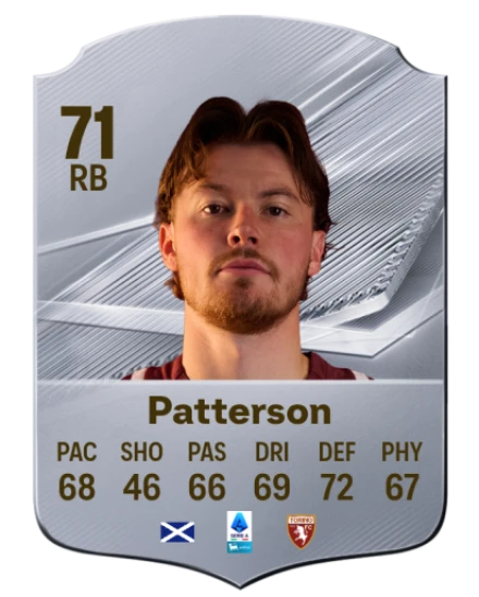 Patterson 71 Silver RB FC 27 card