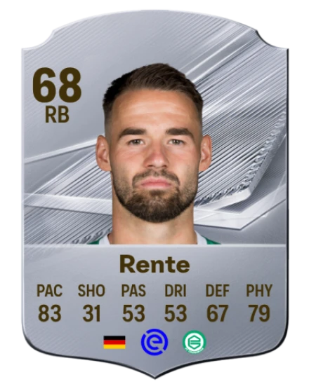 Rente 68 Common RB FC 26 card