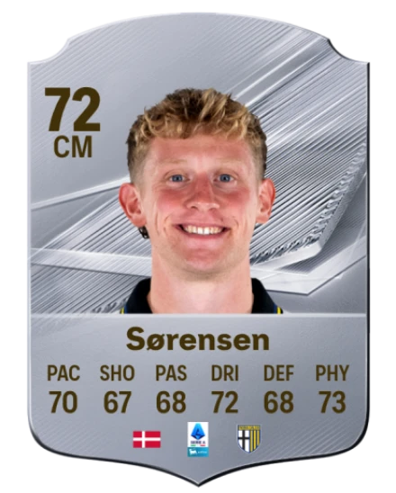 Sørensen 72 Rare CM FC 26 card